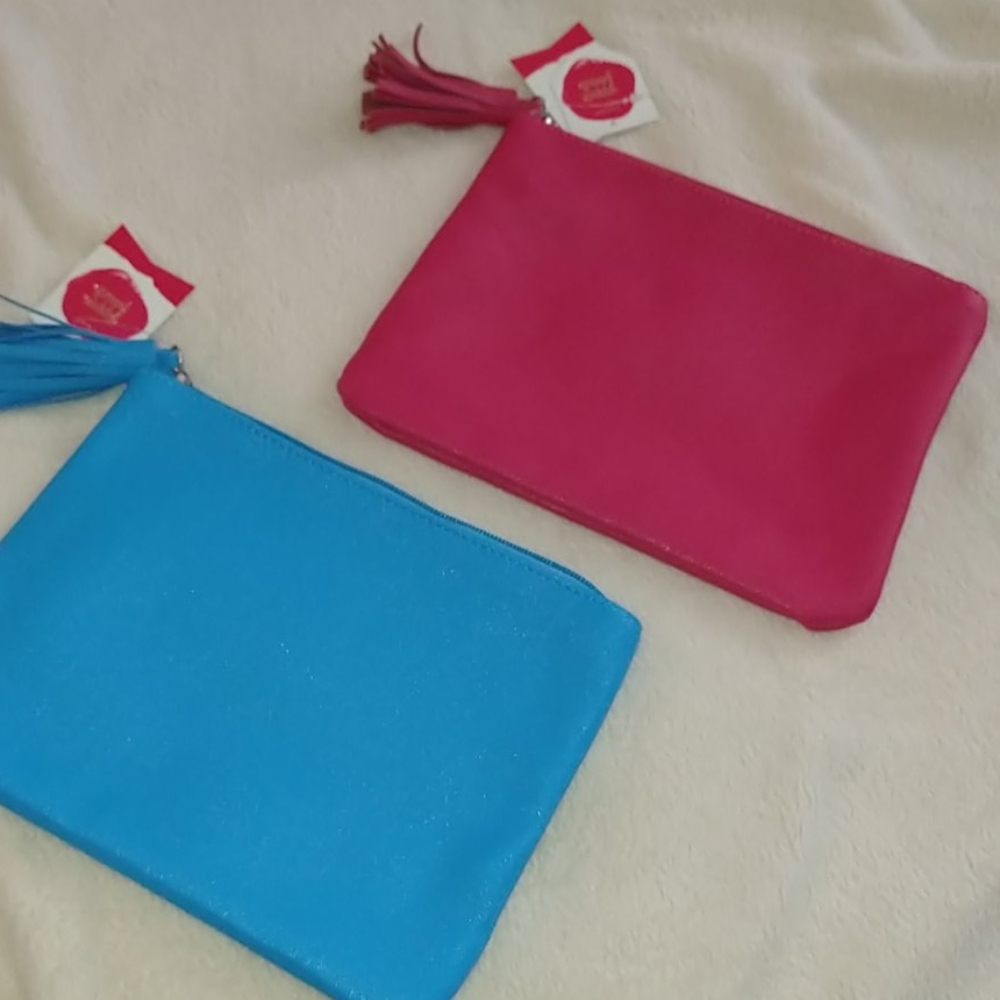 NWT 2 zipper pouches as a set